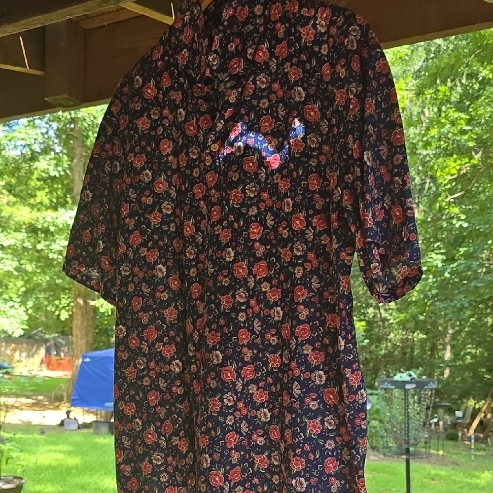 Floral Print Button down t shirt